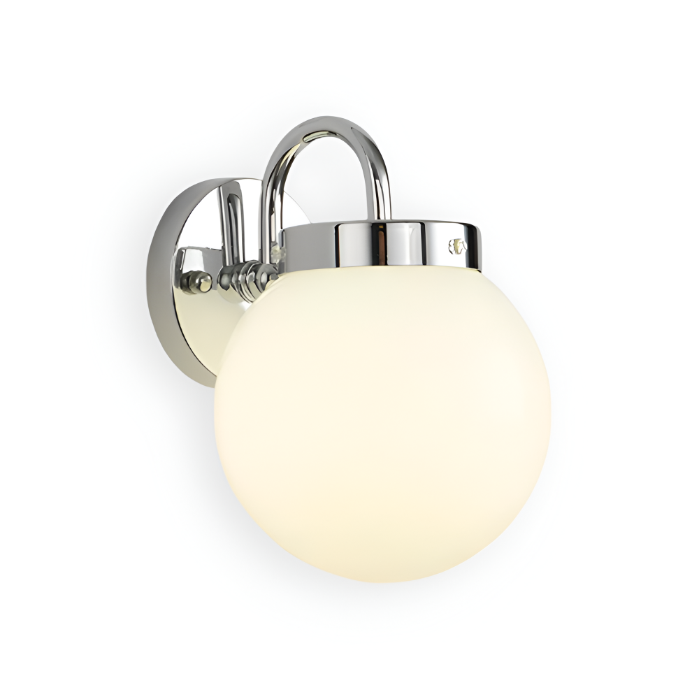 Lunaris – Hedendaagse bolvormige glazen wandlamp met gestreept ontwerp en LED-technologie