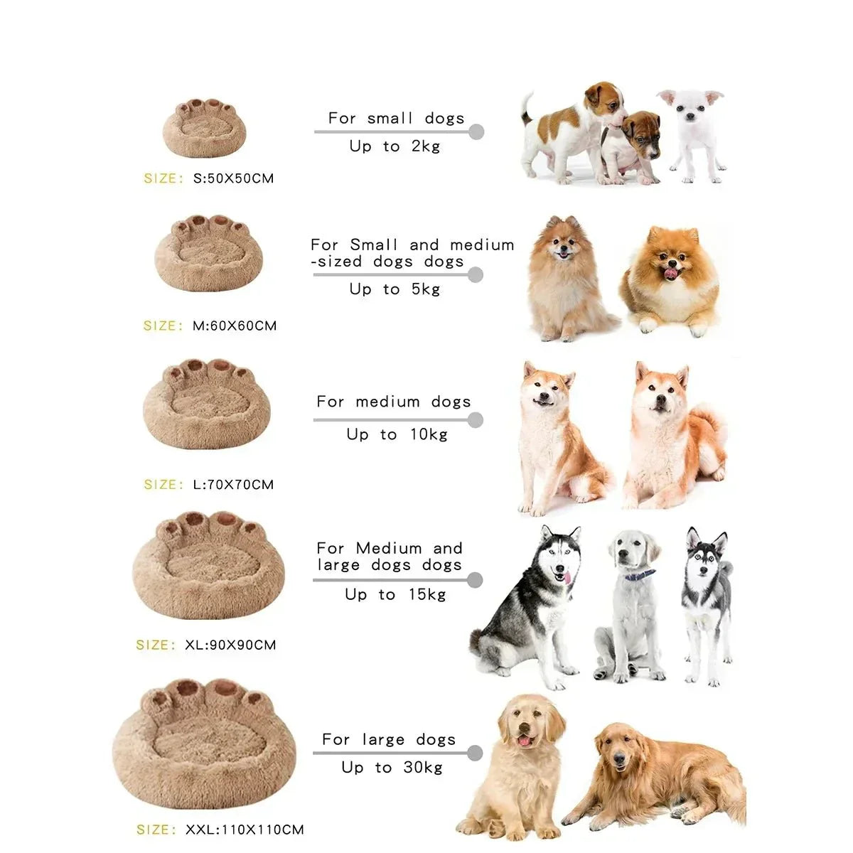 PawDream™ Orthopedisch Fluffy Hondenbed | Extra Zacht Pluche | Gewrichtsvriendelijk | Anti-Slip | 4 Maten