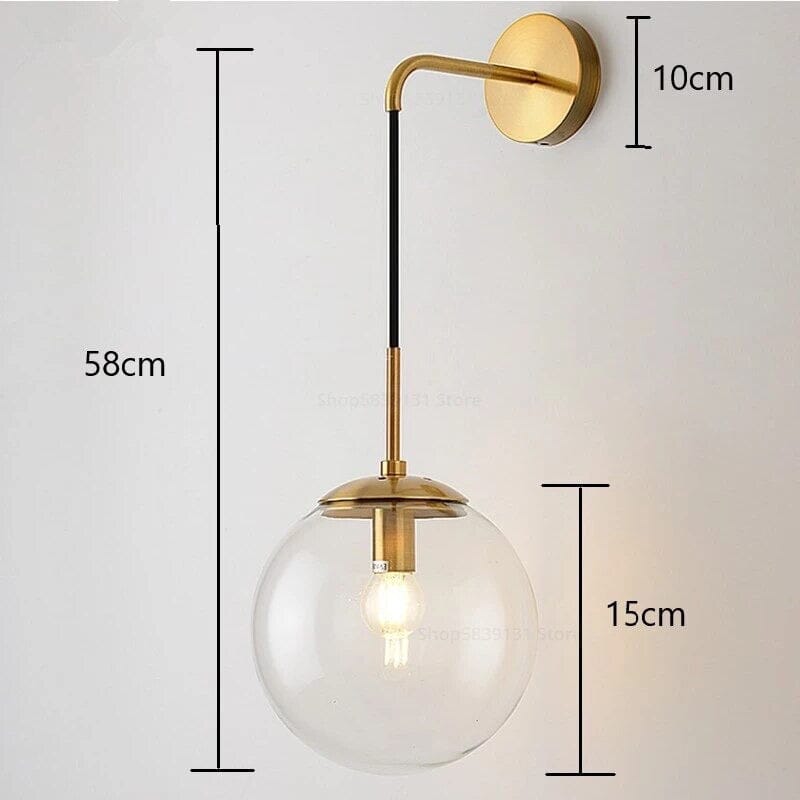 Glas-wandlamp bolvorm – elegante melkglaslamp met modern hangontwerp
