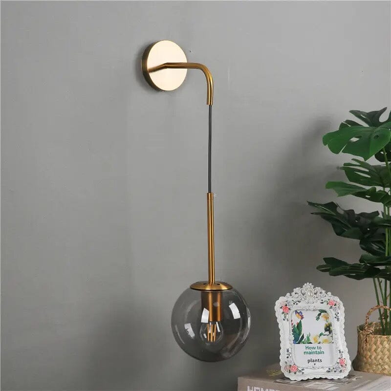 Glas-wandlamp bolvorm – elegante melkglaslamp met modern hangontwerp