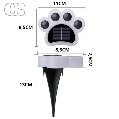 Solvi Paw | Solarbetriebene LED-tuinlampen in pootvorm met grondpin