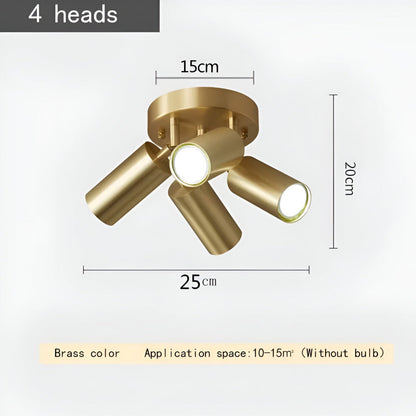 Brassora Zen | LED plafondlamp van geborsteld messing