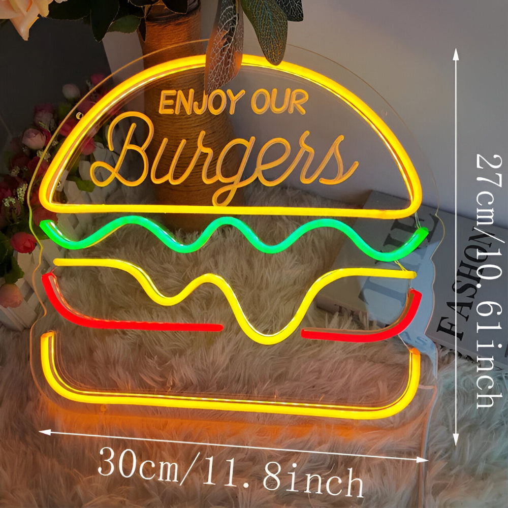 NeonBite – Kleurrijk Fast-Food LED-neonschild voor restaurants & huisbars