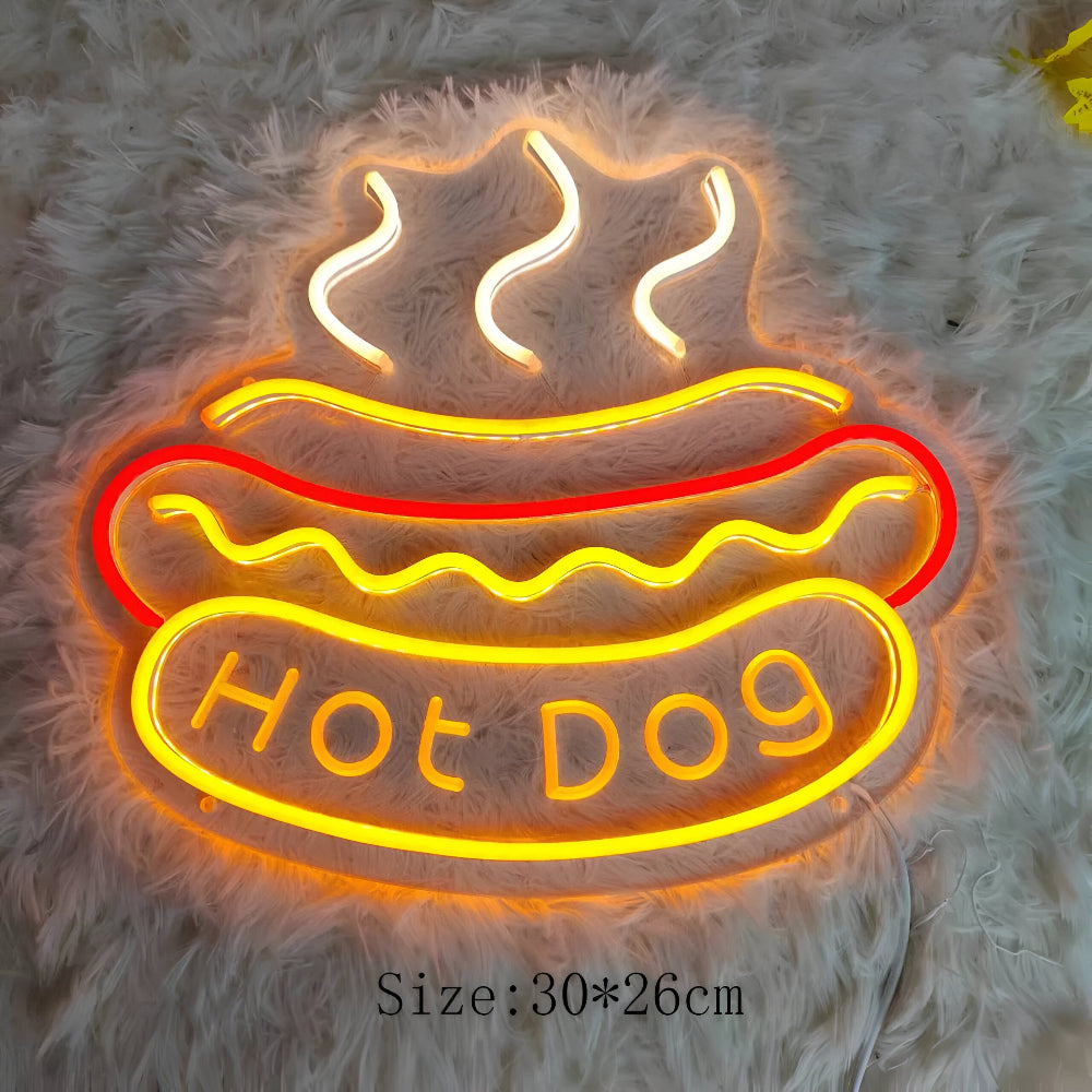 NeonBite – Kleurrijk Fast-Food LED-neonschild voor restaurants & huisbars