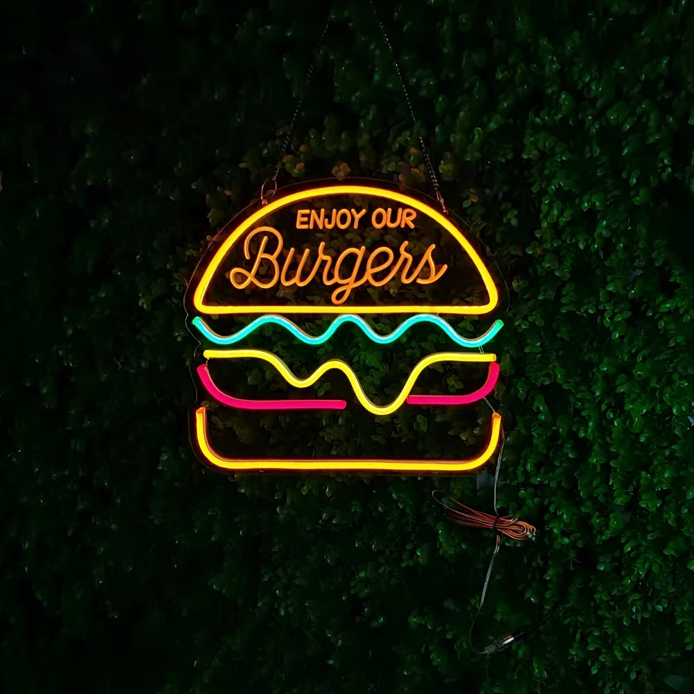 NeonBite – Kleurrijk Fast-Food LED-neonschild voor restaurants & huisbars