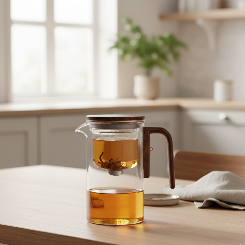 Vitrella Brew | Glazen theepot met zeef voor losse thee in stijlvol design