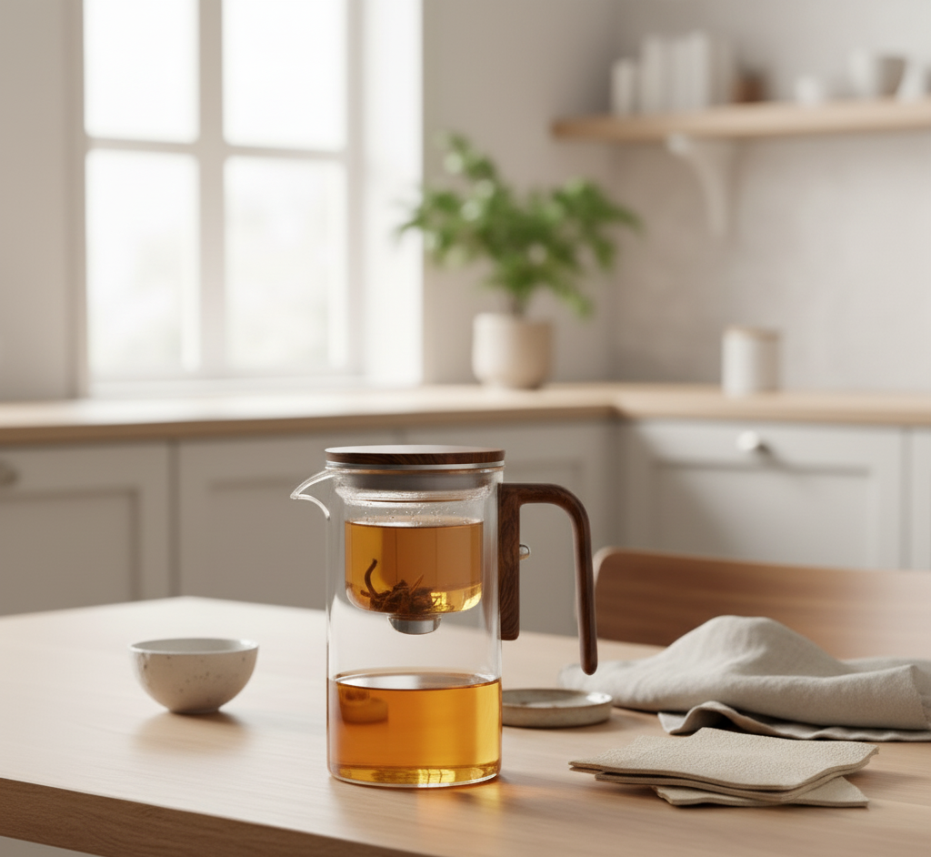 Vitrella Brew | Glazen theepot met zeef voor losse thee in stijlvol design
