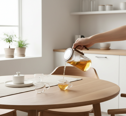 Vitrella Brew | Glazen theepot met zeef voor losse thee in stijlvol design