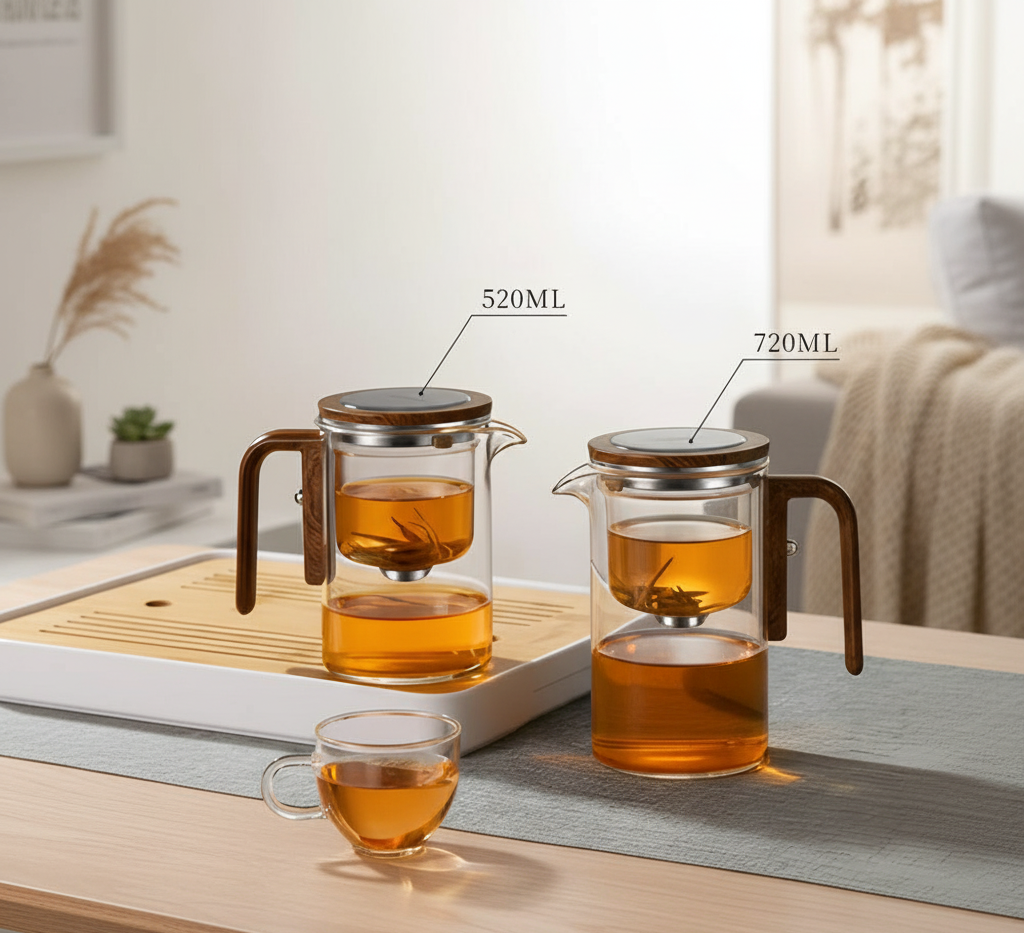 Vitrella Brew | Glazen theepot met zeef voor losse thee in stijlvol design