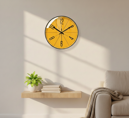 Norviga Noir Wandklok | Zwart Scandinavisch Design | Geruisloos Kwartsuurwerk | Ø30 cm