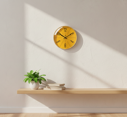 Norviga Noir Wandklok | Zwart Scandinavisch Design | Geruisloos Kwartsuurwerk | Ø30 cm