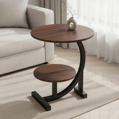 Tivara Mini Bijzettafel | Twee Niveaus & Mobiel Design | Modern & Compact