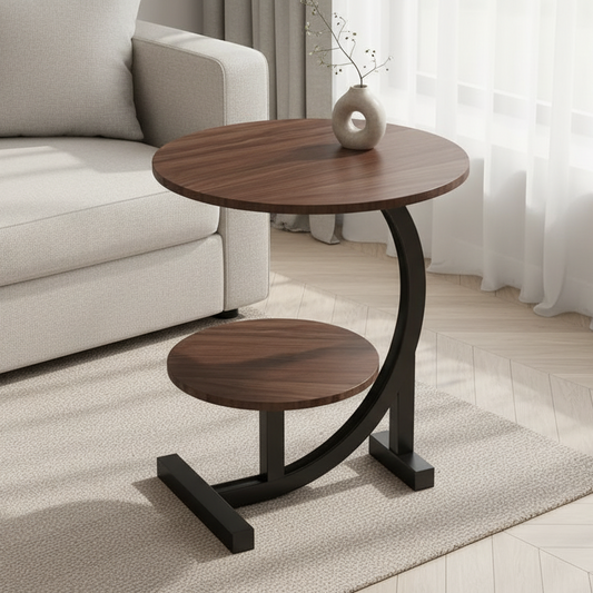 Tivara Mini Bijzettafel | Twee Niveaus & Mobiel Design | Modern & Compact