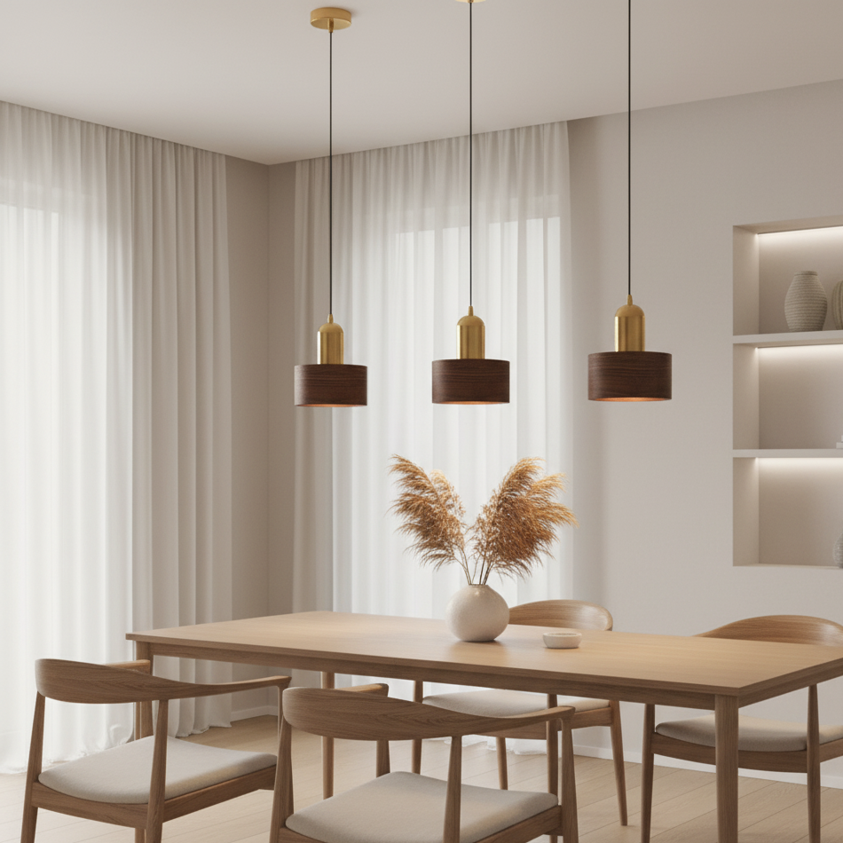 Arca design-hanglamp met gouden accent – moderne hanglamp voor eetkamer en woonkamer