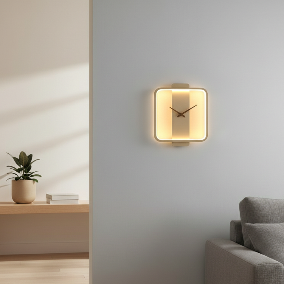 Auréon | Exclusieve design wandklok | Moderne elegantie & minimalistische woonomgeving