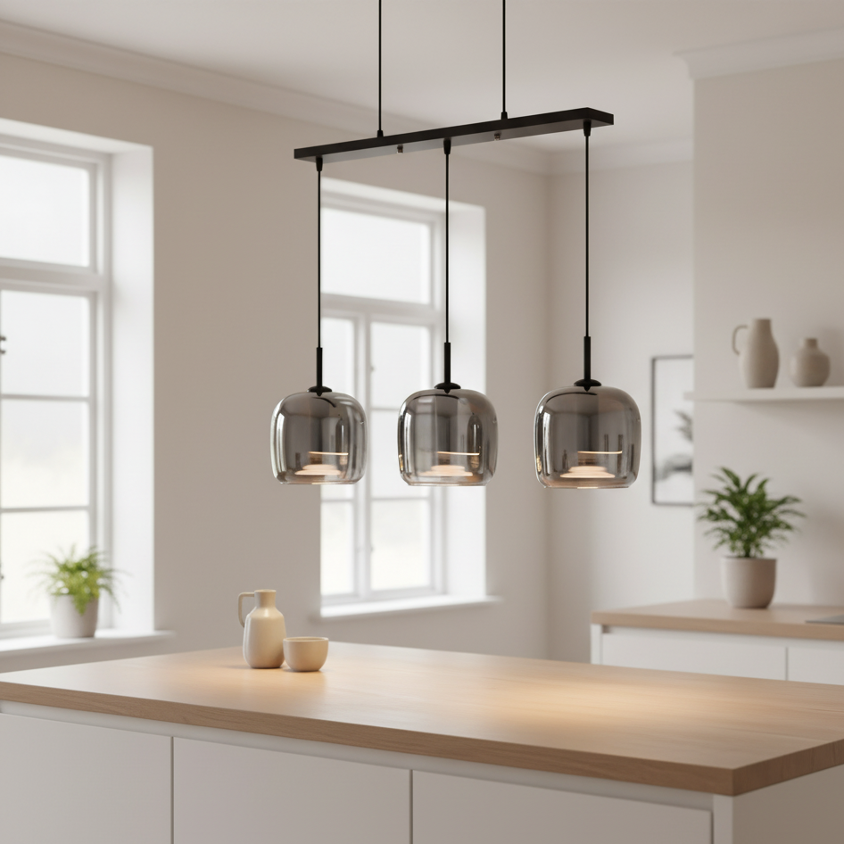 Svarna | Scandinavische hanglamp van getint glas