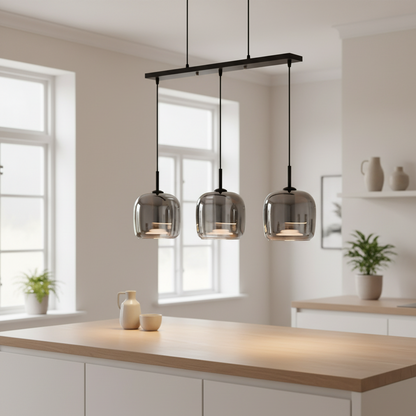 Svarna | Scandinavische hanglamp van getint glas