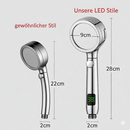HydroSense Flow | LED-douchekop met filter & temperatuurweergave