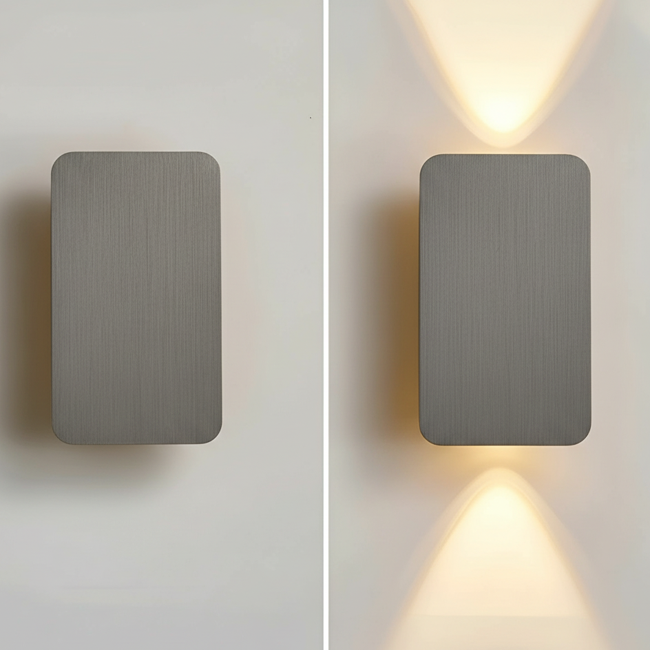 GlowForm Mini | Rechthoekige LED-wandlamp in minimalistische stijl voor warme sfeer