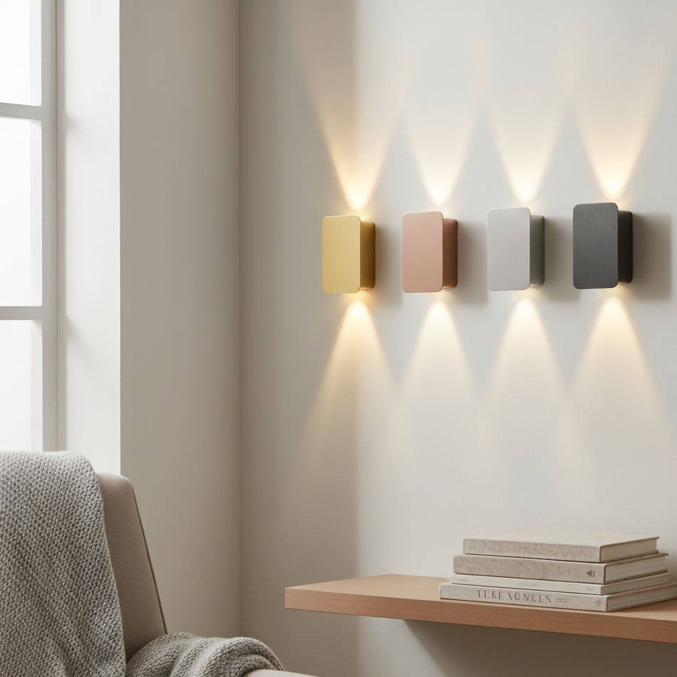 GlowForm Mini | Rechthoekige LED-wandlamp in minimalistische stijl voor warme sfeer