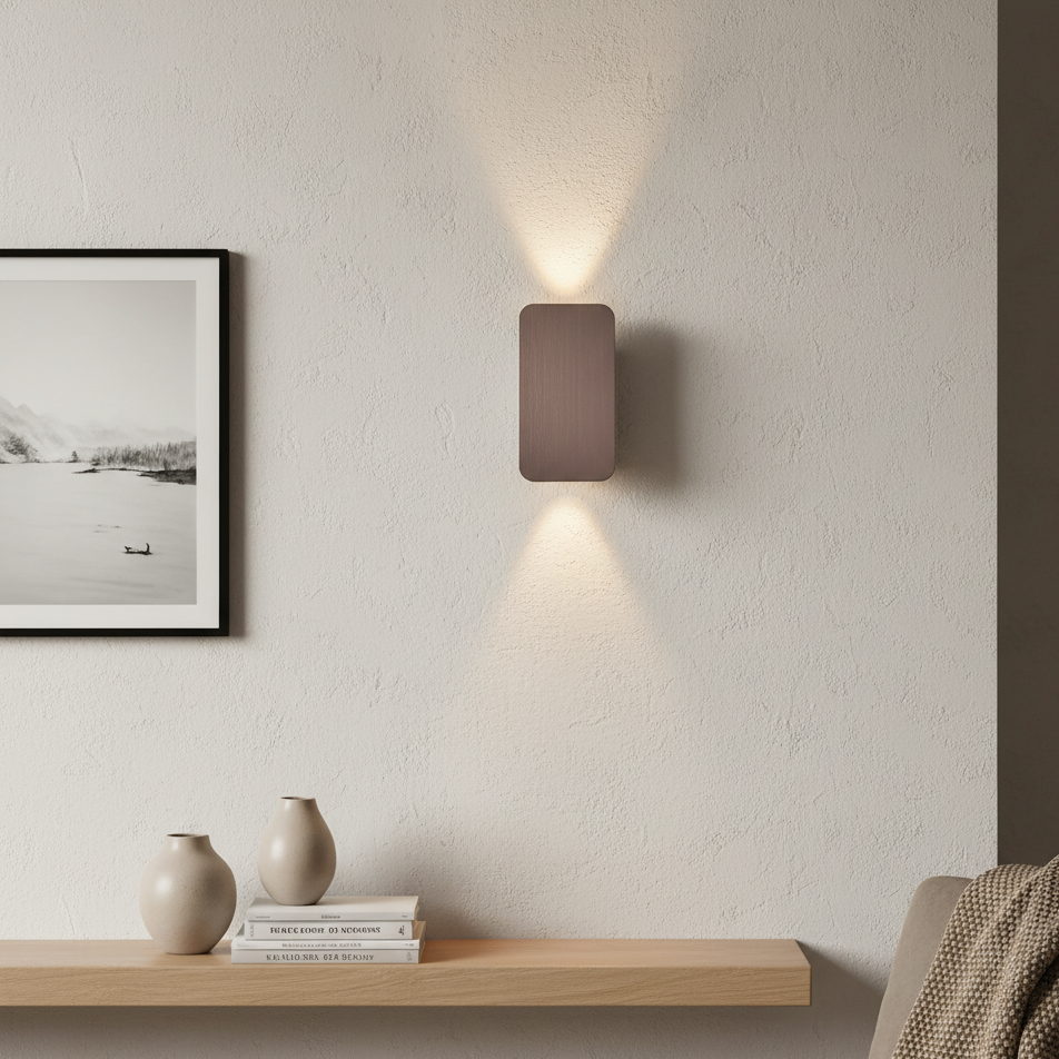 GlowForm Mini | Rechthoekige LED-wandlamp in minimalistische stijl voor warme sfeer
