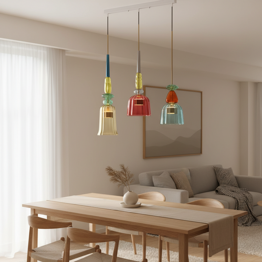 Solira Macaron | Gekleurde glazen hanglamp in Scandinavische stijl