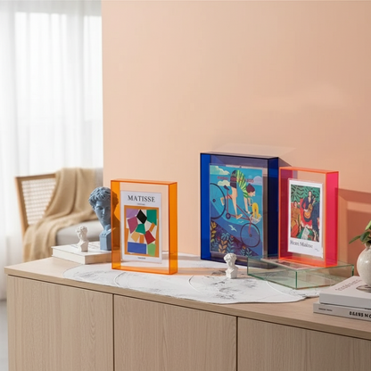 KlaraFrame Mini Fotolijst | Transparante Acryl Frame met Standaardvoet | Modern & Minimalistisch