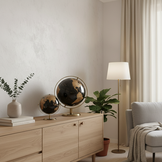 Orbia Globe | Roterende metalen globe voor bureau & leeromgeving