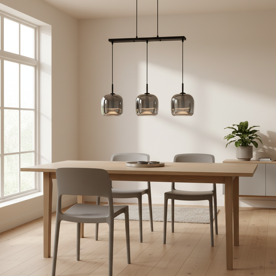 Svarna | Scandinavische hanglamp van getint glas