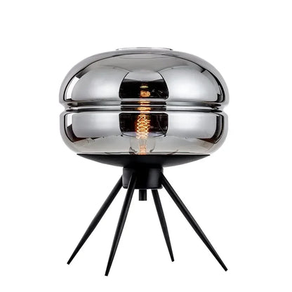 Stella statief tafellamp met glazen kap – modern design en warm licht