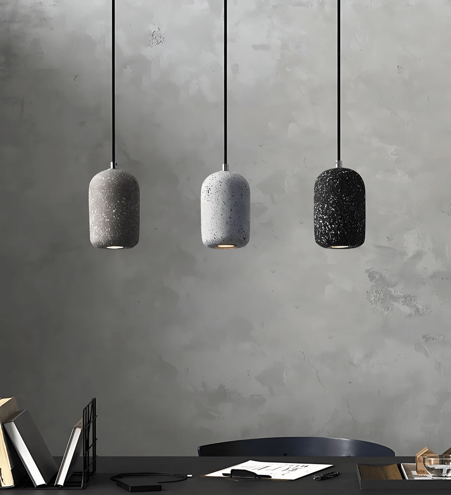 Kiva Cast | Hanglamp van beton in industrieel design met LED-techniek
