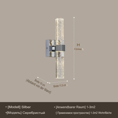 Moderne LED-bad-wandleuchte – elegant design met blaasglas en IP44-bescherming