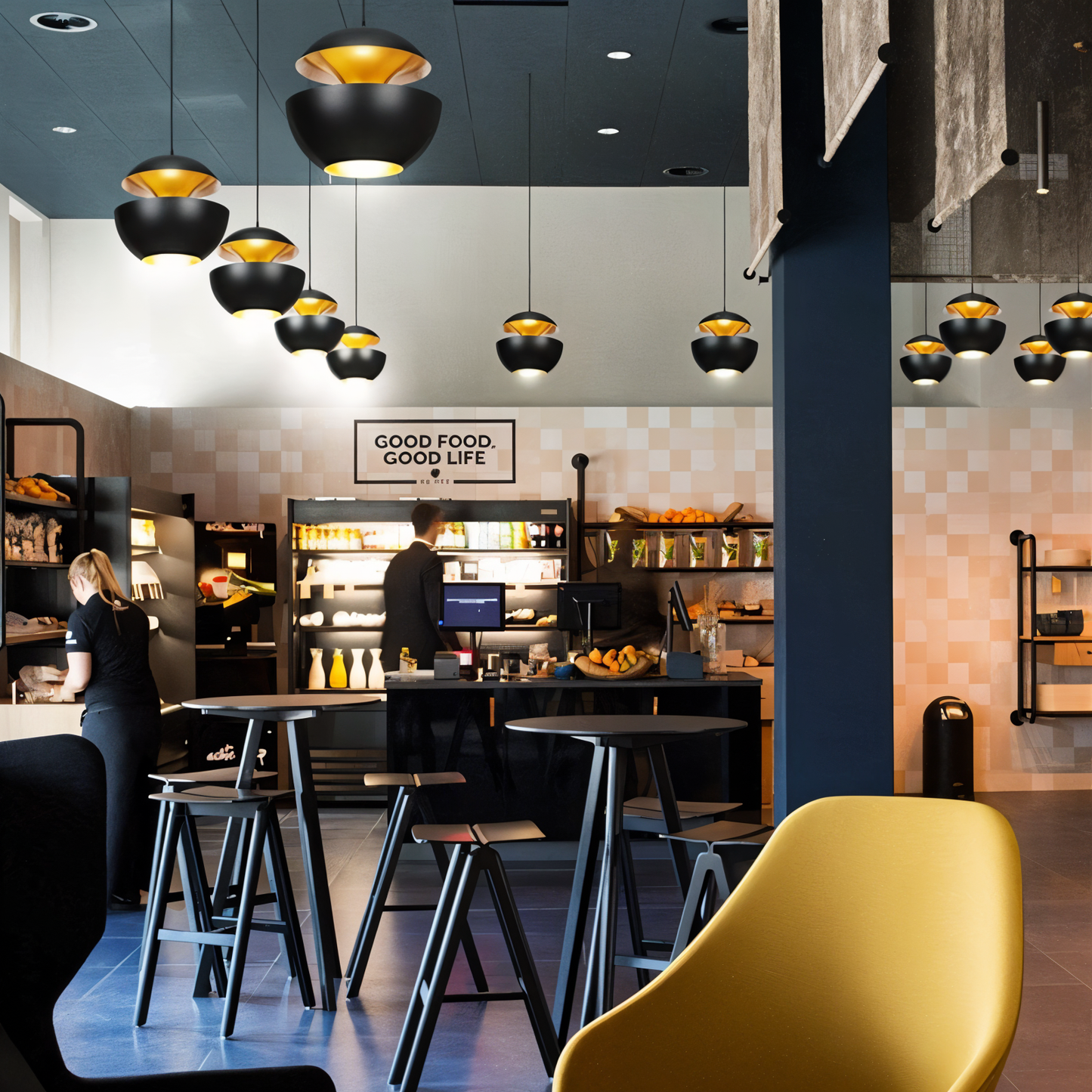 AppleGlow hanglamp – artistieke E27 hanglamp in zwart-wit met zonontwerp