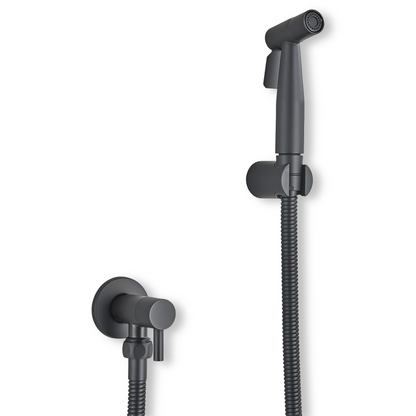 AquaGleam | Roestvrijstalen bidet-sproeikop met wandhouder – Hygiënisch & Duurzaam