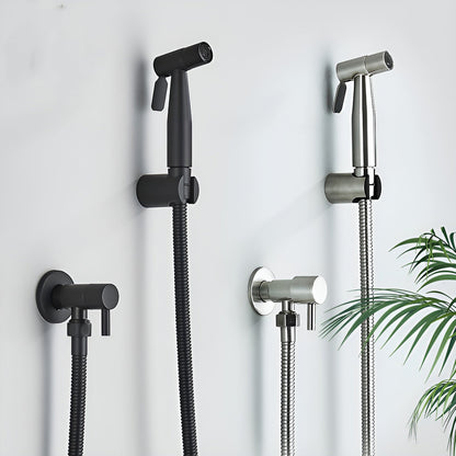 AquaGleam | Roestvrijstalen bidet-sproeikop met wandhouder – Hygiënisch & Duurzaam