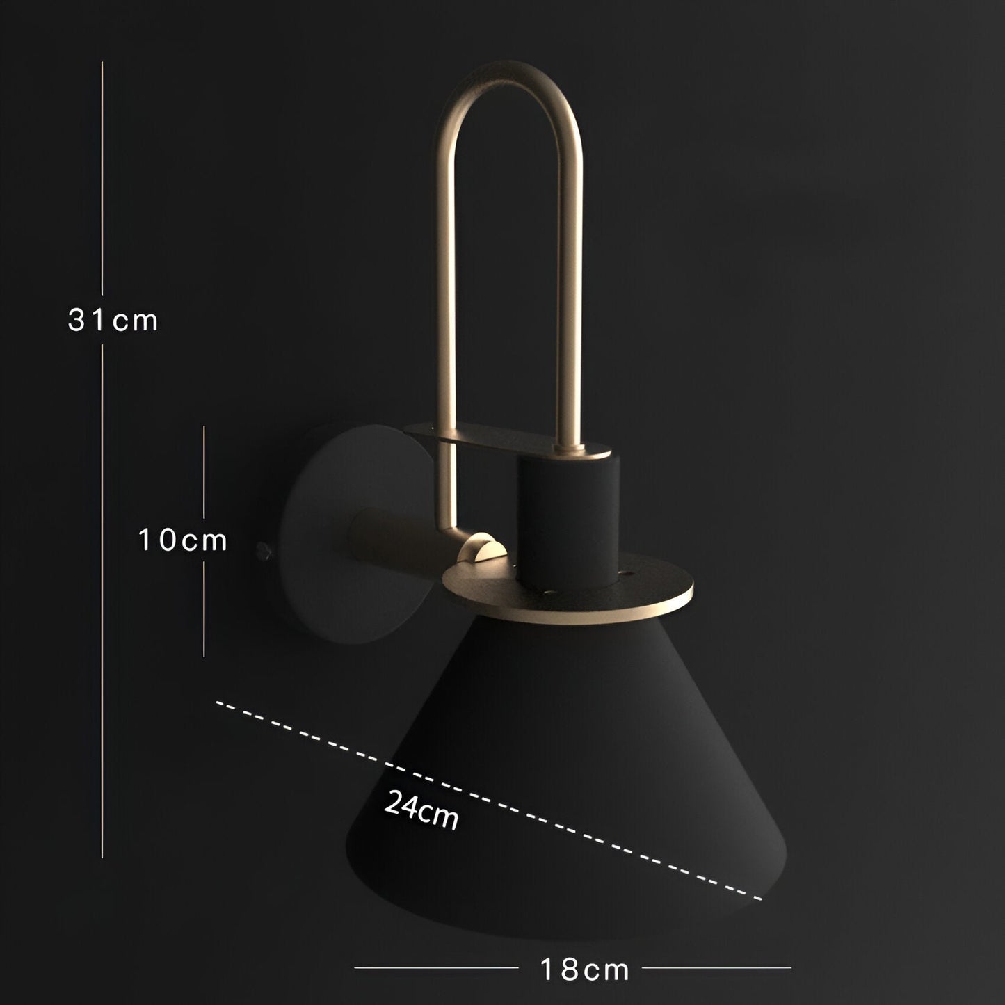 Zoralia | Postmoderne LED-wandlamp in trompetvormig design