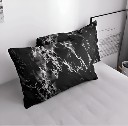 Beddengoedset Marmerprint Luxe | Zacht & Ademend | 3-Delig Dekbedovertrek | Stijlvol Modern Design