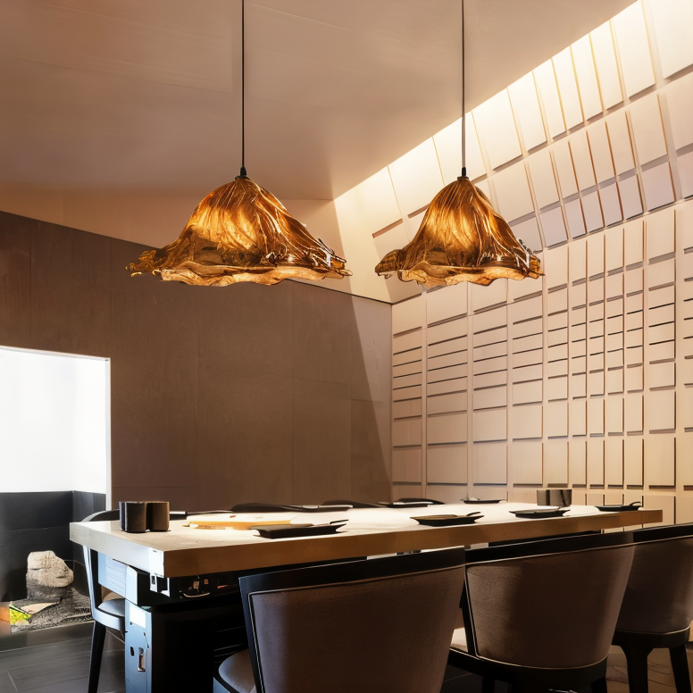 Cirenna | Artistieke hanglamp van kunsthars in vulkanisch design