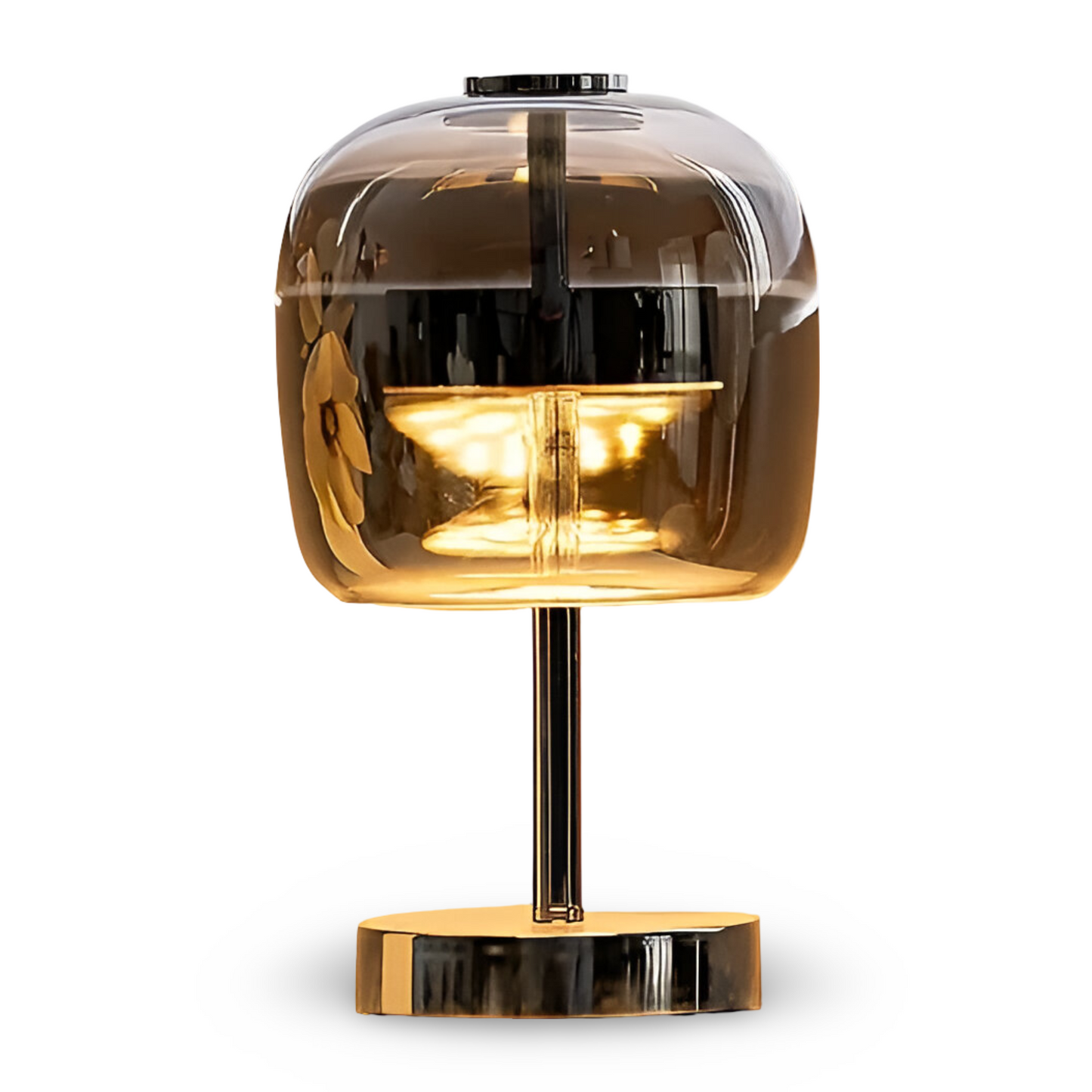 Gleam Lamp | Rauchgrijs glas & dimbaar | USB-gevoede LED-licht met stijl