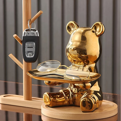 Happy Bear | Modern keramisch figurenplateau voor stijlvolle woonaccenten