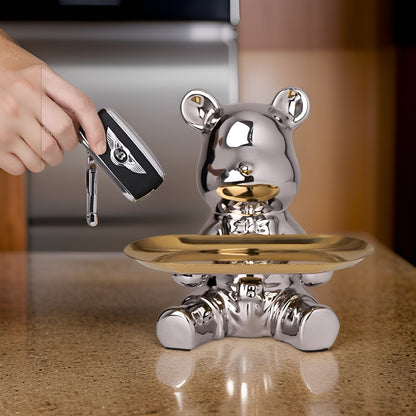 Happy Bear | Modern keramisch figurenplateau voor stijlvolle woonaccenten