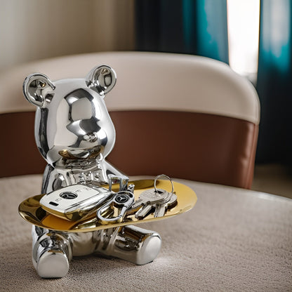 Happy Bear | Modern keramisch figurenplateau voor stijlvolle woonaccenten