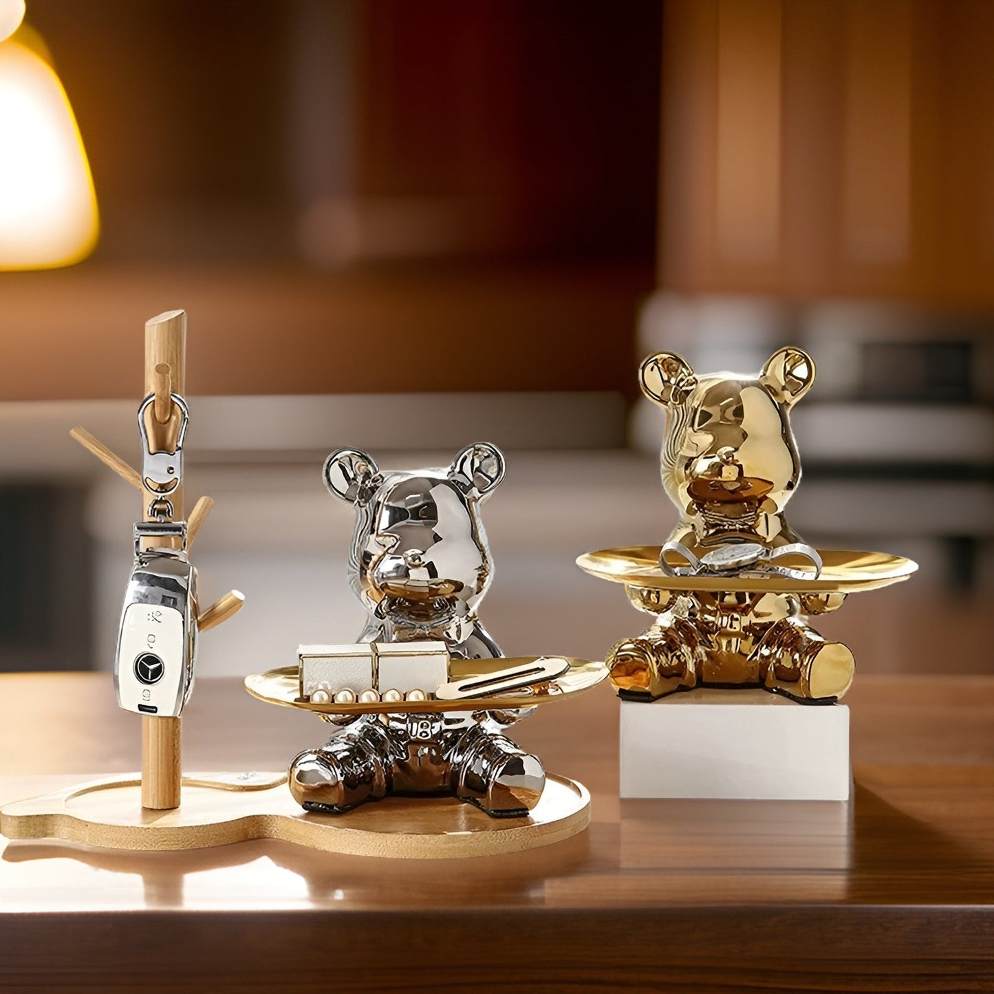 Happy Bear | Modern keramisch figurenplateau voor stijlvolle woonaccenten