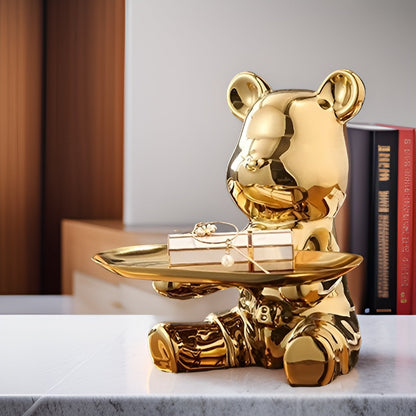 Happy Bear | Modern keramisch figurenplateau voor stijlvolle woonaccenten