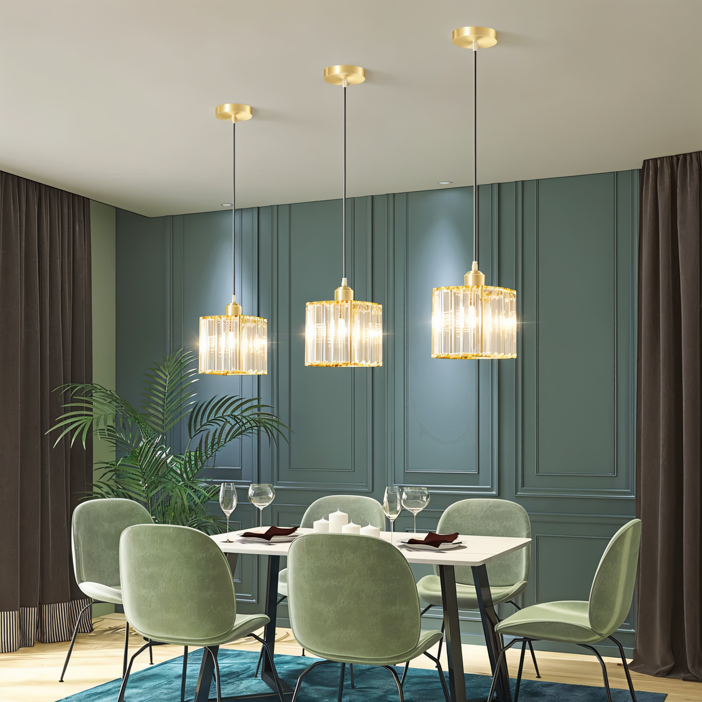 Aegis – Elegante LED hanglamp voor eetkamer, woonkamer & hal