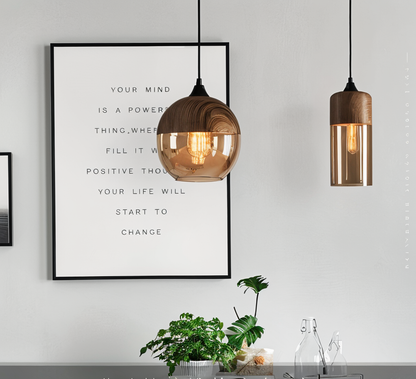 Nordic Gleam – Moderne retro glazen hanglamp in loftstijl