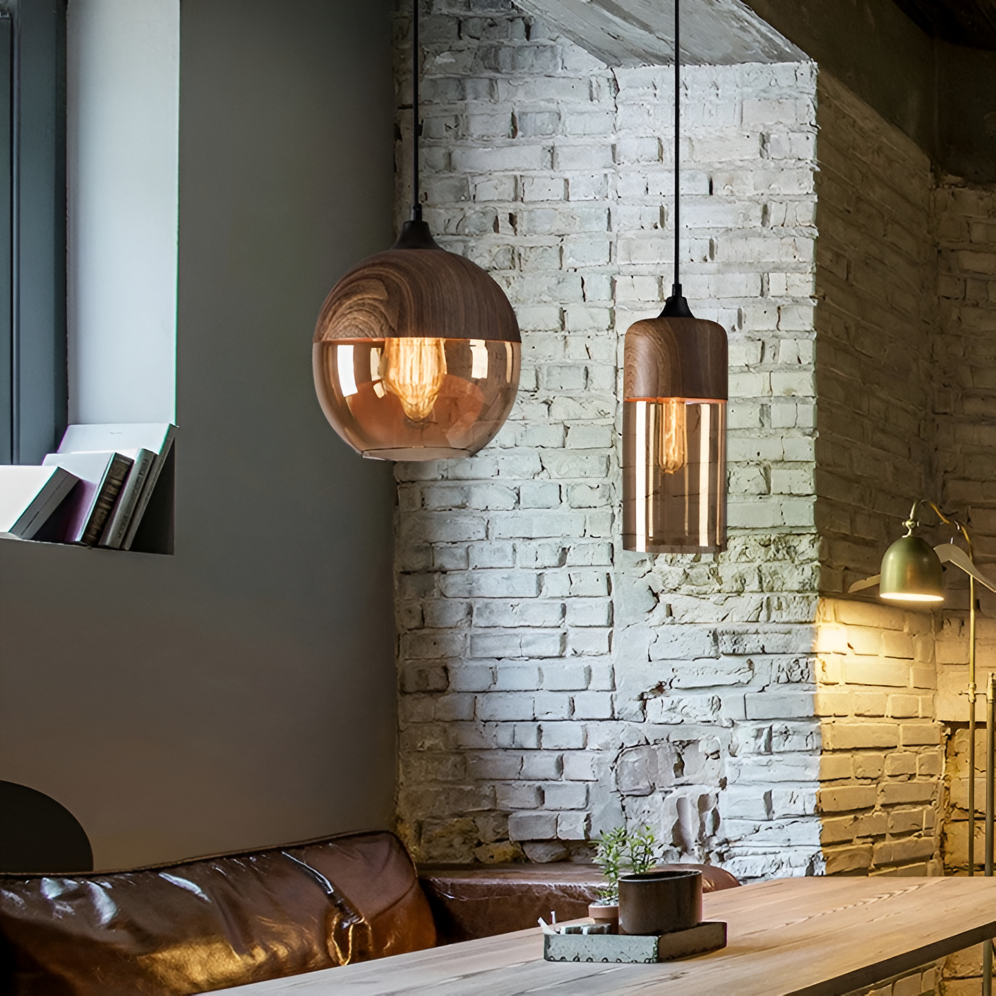 Nordic Gleam – Moderne retro glazen hanglamp in loftstijl