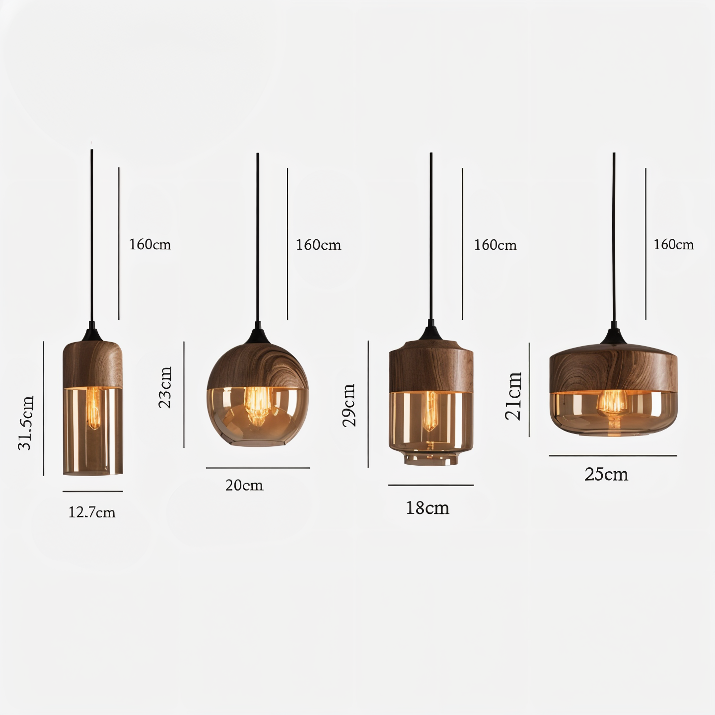 Nordic Gleam – Moderne retro glazen hanglamp in loftstijl