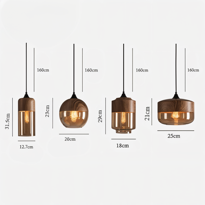 Nordic Gleam – Moderne retro glazen hanglamp in loftstijl