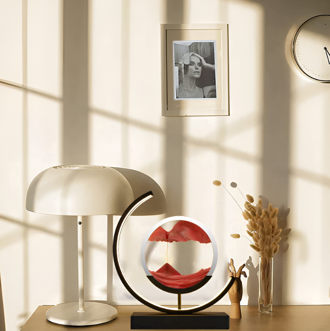 Sand Glow Lamp | App- & Remote Control | Dimbaar met 3 Lichtkleuren | Rustgevende Zandstroom